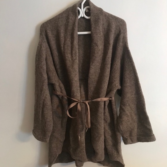 Anthropologie Sweaters - Anthropologie Moth Vallon Open Cardigan Ribbon Tie